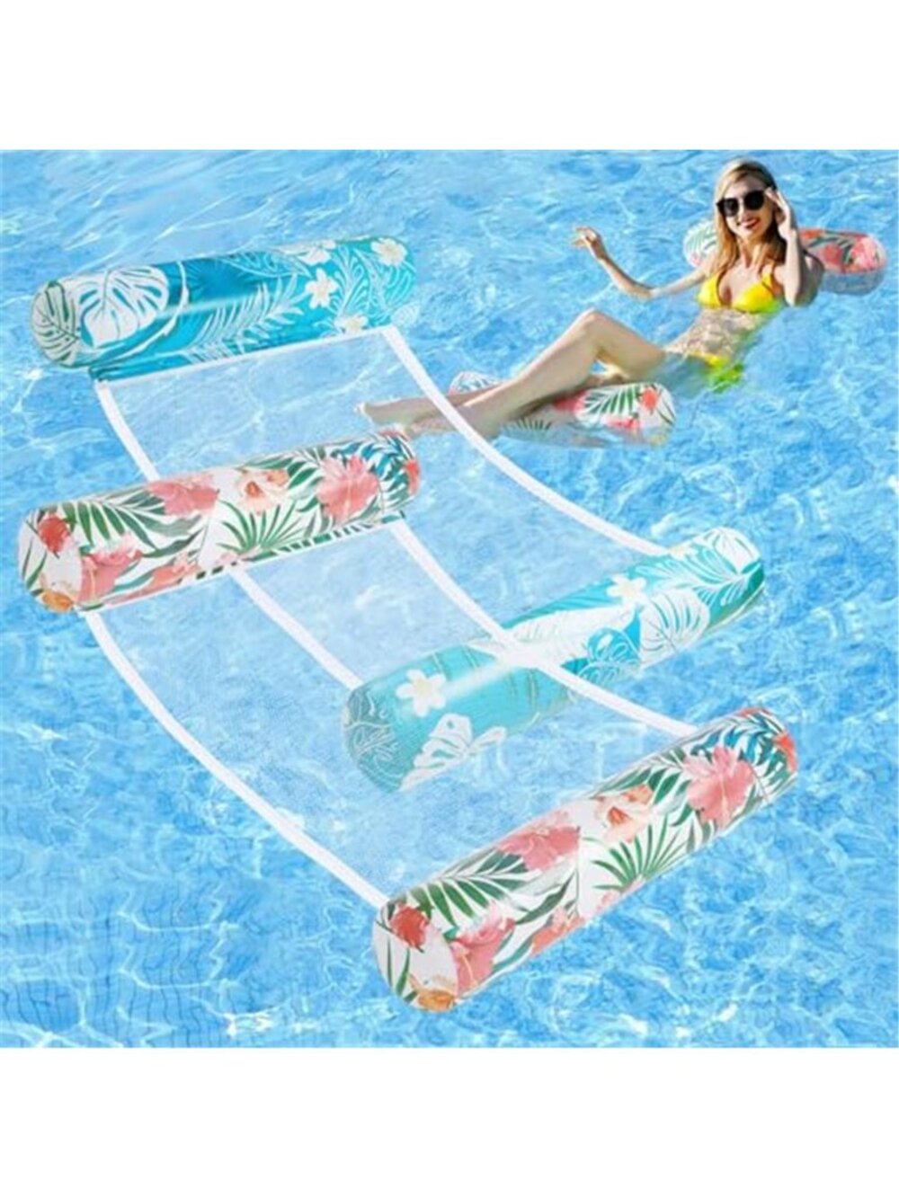 2 Pack Pool Float Hammock Inflatable Water Lounge Chair Adult Lake Beach Float